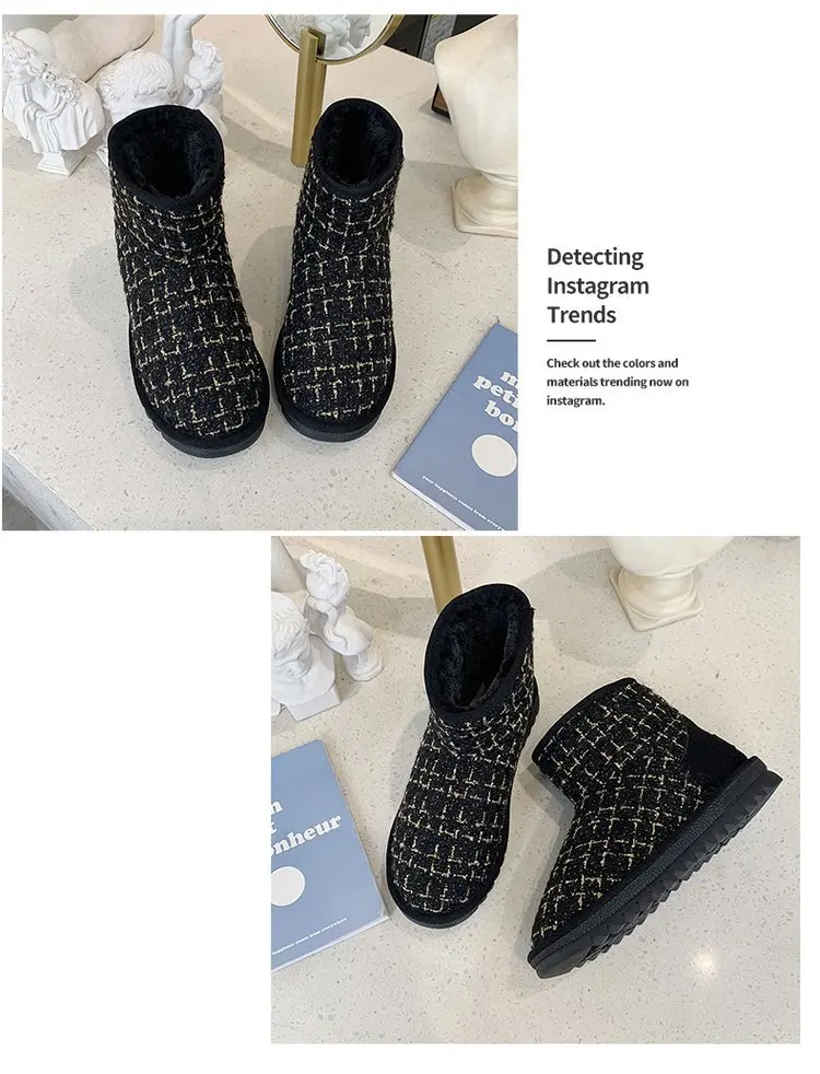 Round Toe Women's Rubber Boots Australia Flat Heel Fashion Womens Shoes Low Heels booties Booties Ladies Boots-women Lace