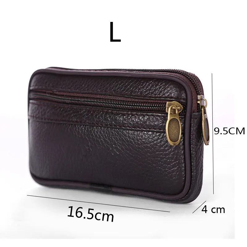Ретро горизонтальная поясная сумка кошелек, кожаный чехол для samsung Xiaomi HUAWEI откидной кошелек крышка Зажим для ремня телефон сумка для смартфона - Цвет: L