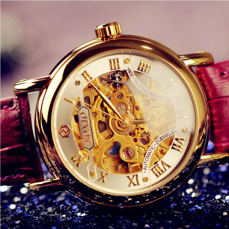 

Genuine Product Ladies' Watch Casual Versatile Fully Automatic Analog Watch Waterproof Leather Belt Gold Fashion Watch
