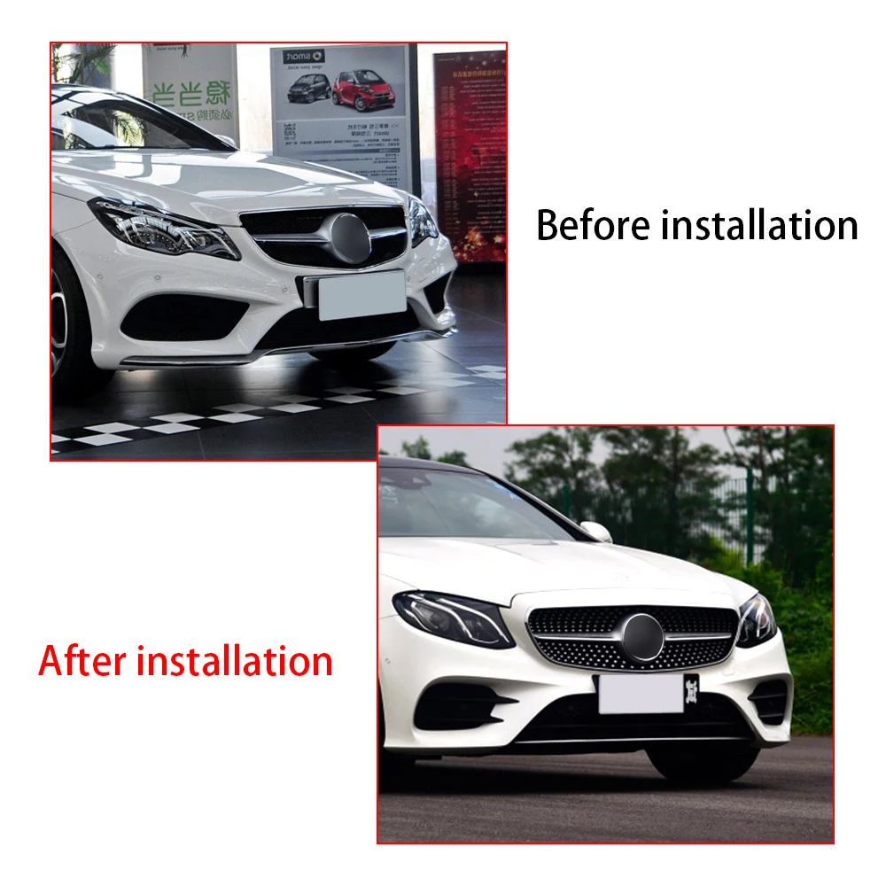 Автомобильная Передняя Спортивная решетка для гриля для Mercedes Benz W212- Авто Передняя решетка глянцевый черный бампер спортивный стиль решетки
