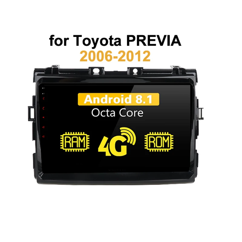 

octa core Android 8.0 Car Radio Multimedia Player GPS Navi for Toyota Previa 2006 2007 2008-2012 4G LTE