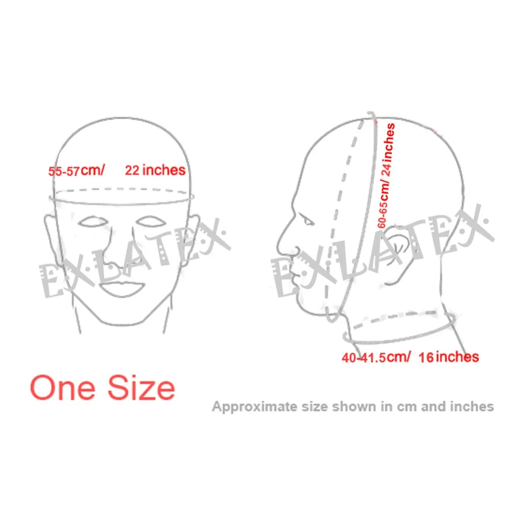 Latex Hood Deadpool mask Holiday Hoods Open Nose and Chin Zipper with Ponytail without Hair Latex Mask (1)