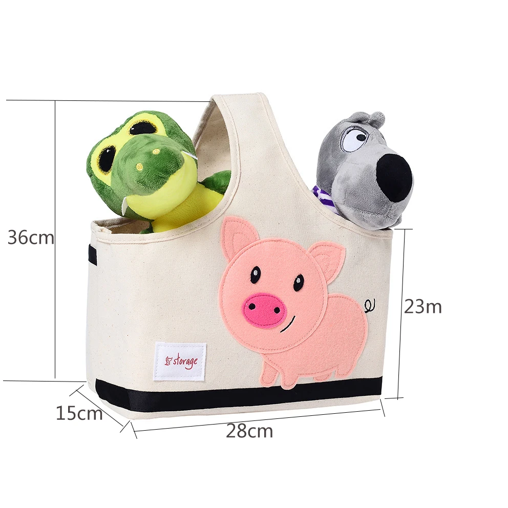 Cute Cartoon Storage Basket Folding Travel Bag Baby Shower Diapers Caddy Storage Box For Toys Organizer Basket For Nursery - Цвет: 9