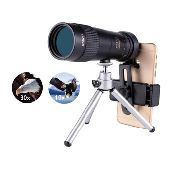 

10-30x40 Zoom Monocular With Bak4 Prism High Power Compact Waterproof Telescope Fit For Hunting Camping Bird Watching Gift