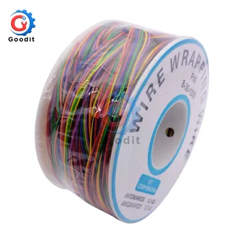 

30AWG Wrapping Wire Tinned Copper Solid PVC insulation Cable Breadboard Jumper Insulation Electronic Conductor Wire Connector