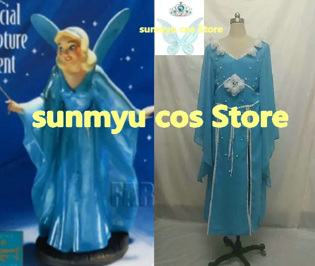 Pinocchio Blue Fairy Dress Cosplay Costume,custom Size Halloween