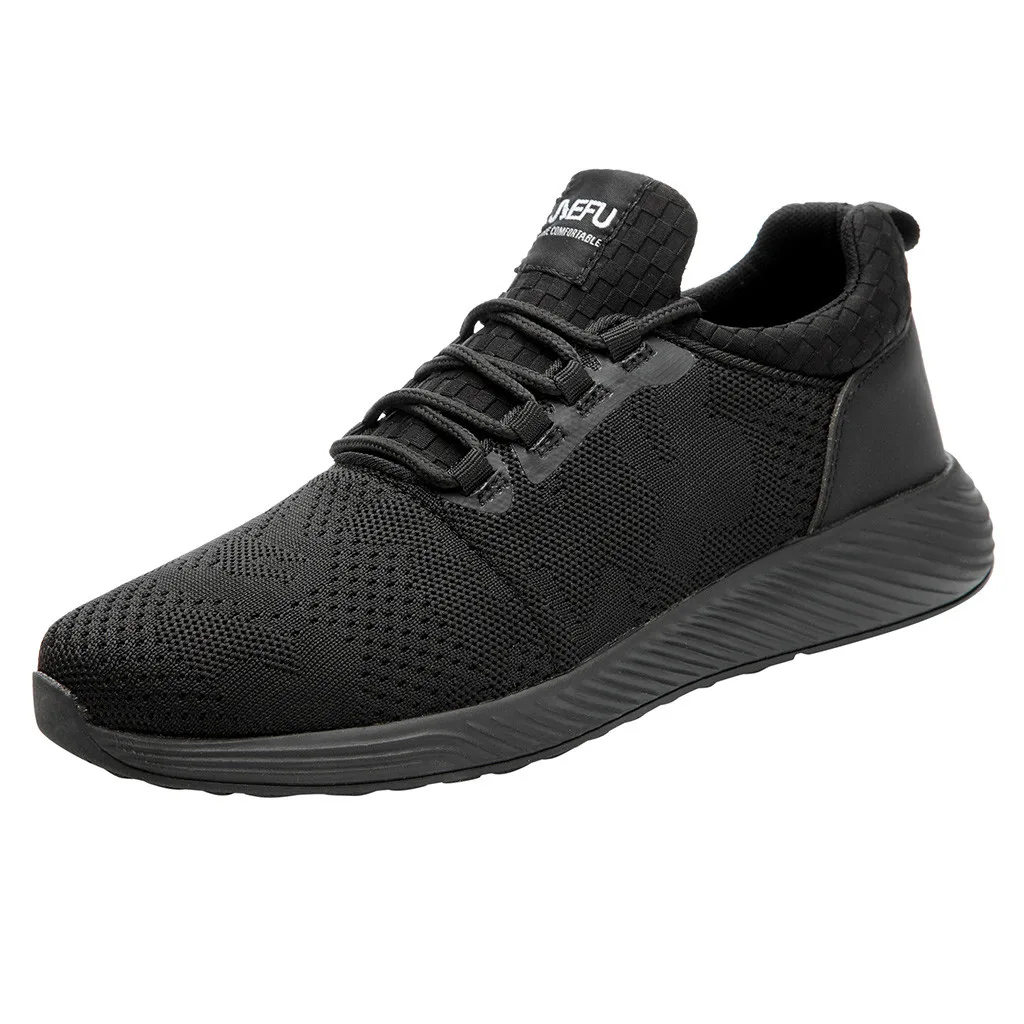 Solid Men's Lightweight Walking Jogging Footwear Breathable Air Mesh Steel Toe Trainers Lightweight Safety Work Shoes Sneakers