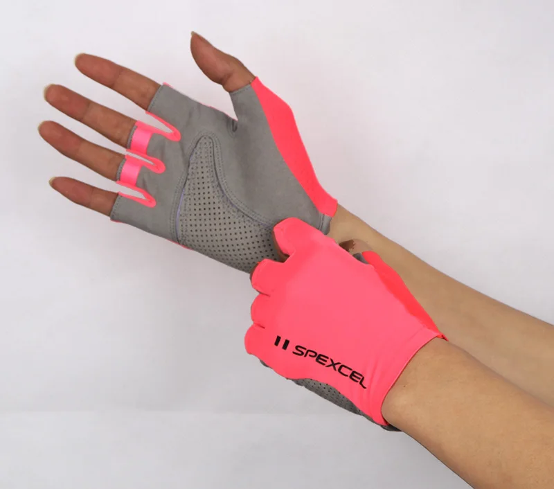 High vis pink SPEXCEL новейшая профессиональная команда AERO для мужчин и женщин универсальные велосипедные рукавицы велосипедные перчатки с половинными пальцами черные/розовые - Цвет: High vis pink