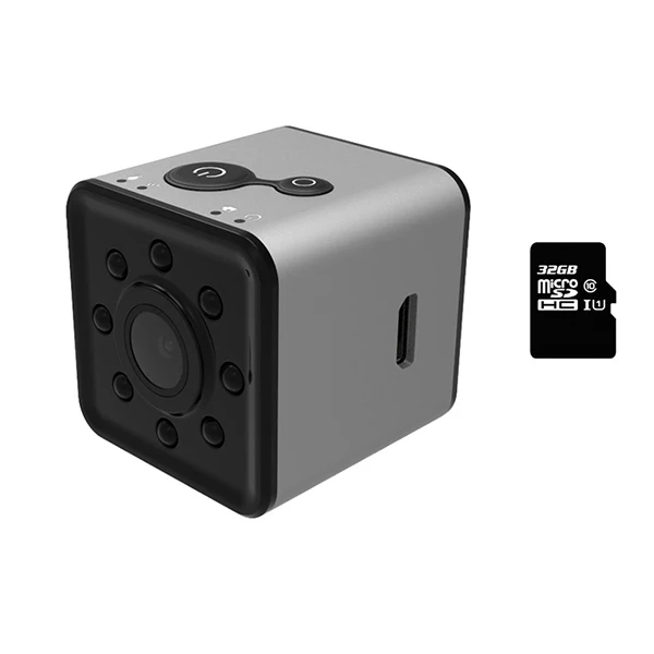 SQ13 Full HD 1080P WiFi мини камера Спорт DV ночного видения Видеокамера микро камера DVR с водонепроницаемым чехлом - Цвет: Silver add 32G