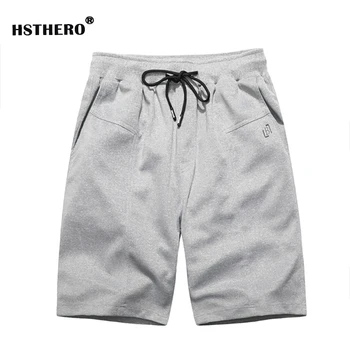 

2019 Men's Gyms Fitness Loose Short Pants Joggers Summer Solid Breathable Elastic Waist Pants Men Casual Beach Brand Sweatpants