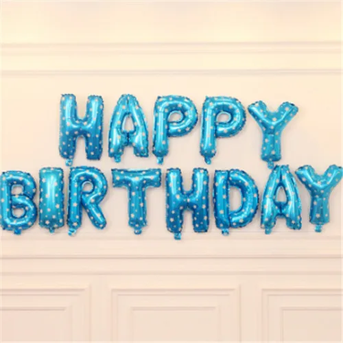 blue 16 дюймов розовое золото испанский Feliz Cumpleanos воздушные шары для дня рождения буквы фольги шар для украшения вечеринок Алфавит воздушный надувные шары - Цвет: blue