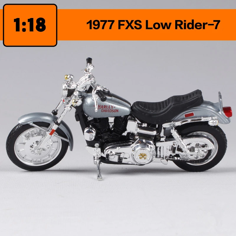 Maisto 1:18 Модель мотоцикла Harley оригинальная Авторизованная модель мотоцикла из сплава игрушечный автомобиль Коллекционирование - Цвет: 1977