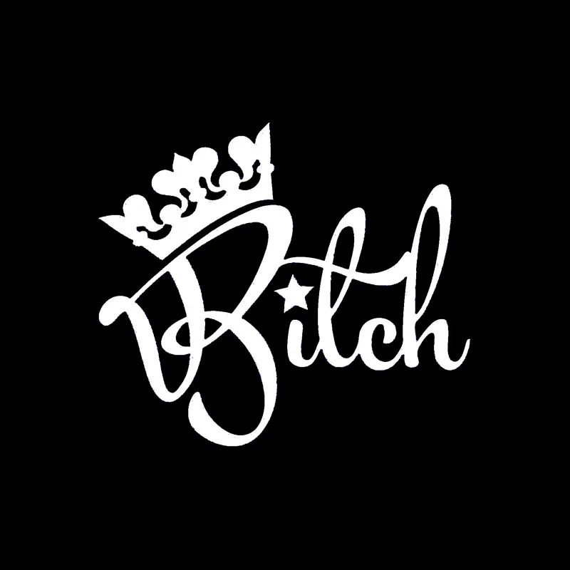

Car Stickers Fun Queen PVC Car Style Window Stickers with Black/silver Fittings 15.5cm * 13.5cm