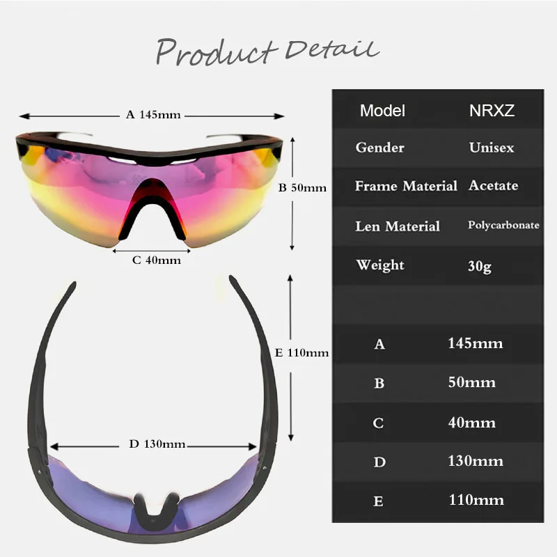 Cycling Glasses Photochromic Men Women Windproof Hiking Eyewear UV400 Sport Sunglasses Eyewear 3 lens Outdoor Oculos Ciclismo