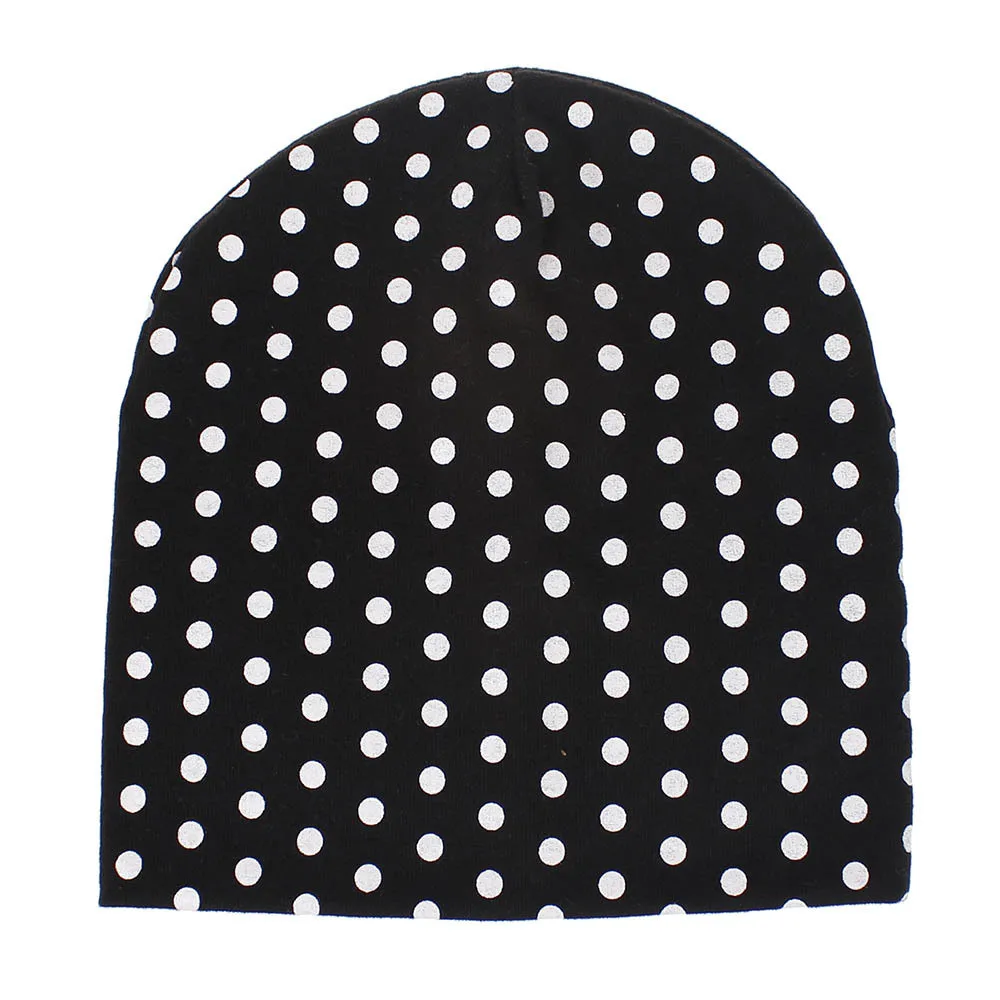 Baby Dot Pullover Cap Baby Hat Knit Cotton Baby Caps For Boys Girls Spring Autumn Winter Children