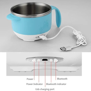 

Electric Heating Lunch Box Heat Insulation Lunch Box Bowl For Kids Food Warmer Bluetooth Music Bowl Lithium Battery Heating Hold