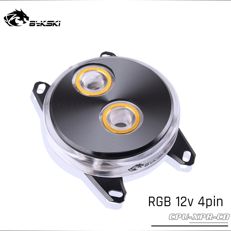 Bykski cpu-XPR-CD-AM cpu блок водяного охлаждения для Ryzen3/5/7/ThreadRippe RGB/RBW освещение CD шаблон системы микроводный I7 - Цвет лезвия: Black-RGB(12v 4pin)