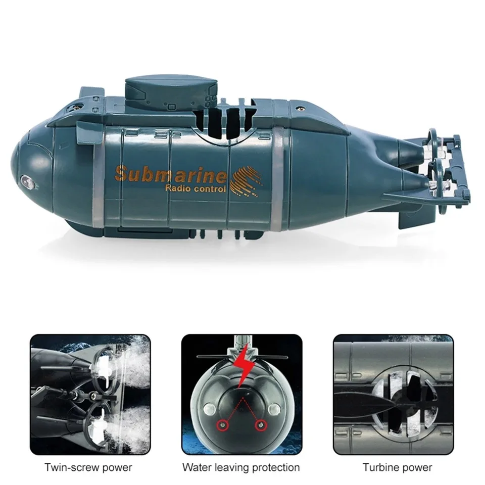 Мини RC лодка 6CH подводная лодка с дистанционным управлением подводная радиоуправляемая светодиодная игрушка подводная Имитация Модель подарок игрушка
