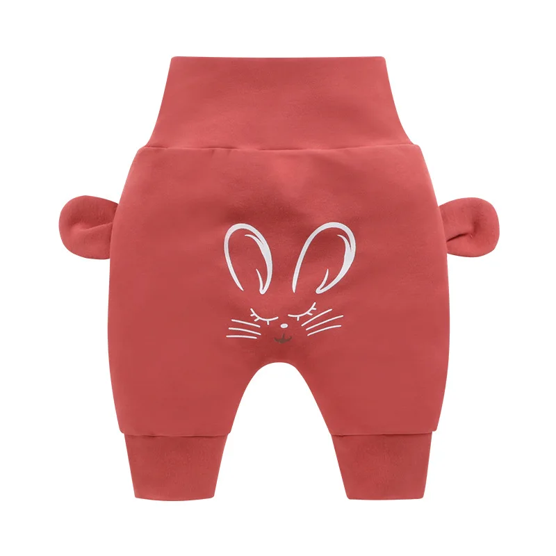 Штаны для маленьких мальчиков и девочек с героями мультфильмов; весенние штаны-шаровары с высокой талией для новорожденных; осенние штаны с принтом животных - Цвет: YK009