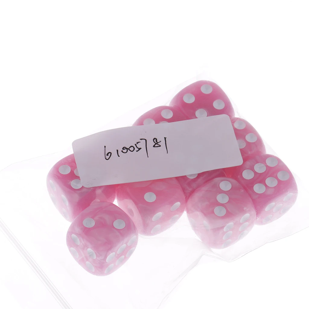 10 Pieces Plastic 6-sided Digital Dice D6 for Party Bar Table Game Accessory Gaming Dice Birthday Parties Board Game