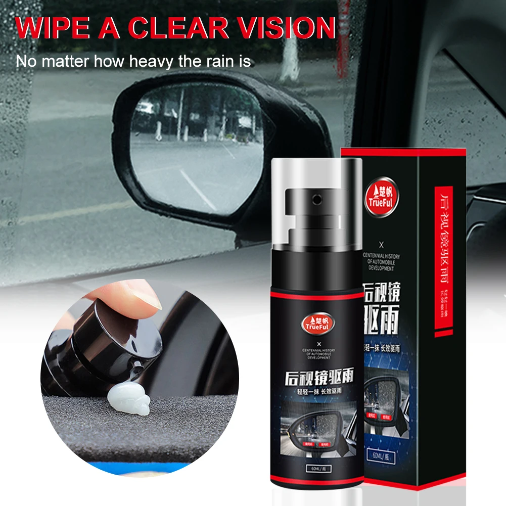 60ml Anti-rain Agent Waterproof Rainproof Super Hydrophobic Rear-view Mirror Window Glass Coating Car Accessories Tools | Автомобили и