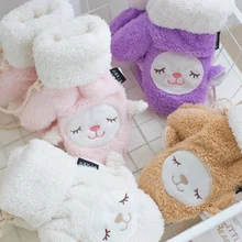 Кашемировые вязаные перчатки для маленьких мальчиков и девочек; зимние теплые перчатки на веревочке; перчатки для детей; висящие перчатки для малышей