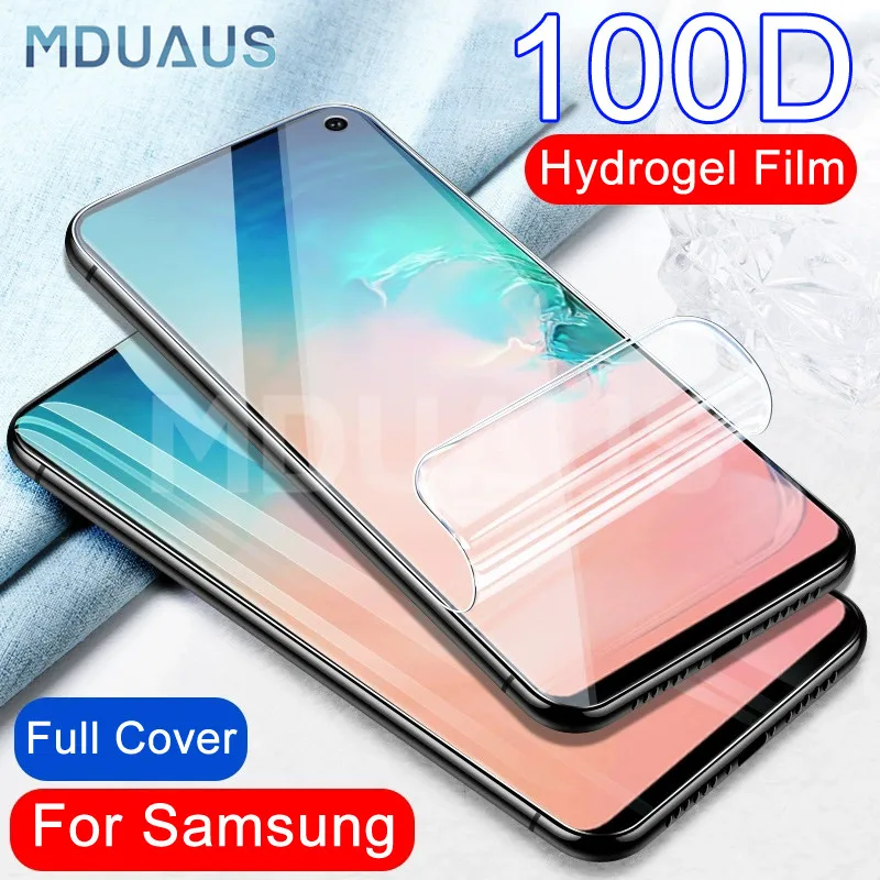 

100D Screen Protector on For Samsung Galaxy S9 S8 S10 Plus S10e Lite Full Cover For Samsung A6 A8 Plus 2018 S7 Edge Soft Film
