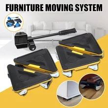 

Furniture Mover Set Furniture Mover Tool Transport Lifter Heavy Stuffs Moving Wheel Roller Bar Hand Tools 5 Pcs Set Dropshipping