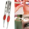 Makeup Professional Eyelash Tweezers Stainless Steel Handy LED Light Make Up Eyelash Eyebrow Hair Removal Tweezer 1