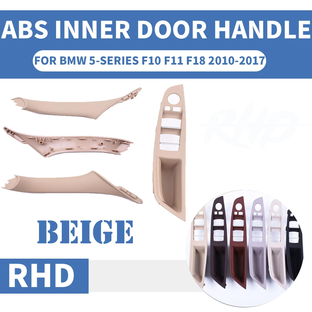 buy 4PCS Right Hand Drive RHD For BMW 5 series F10 F11 520 525 Gray Beige Black Wine Car Interior Door Handle Inner Panel Pull Trim