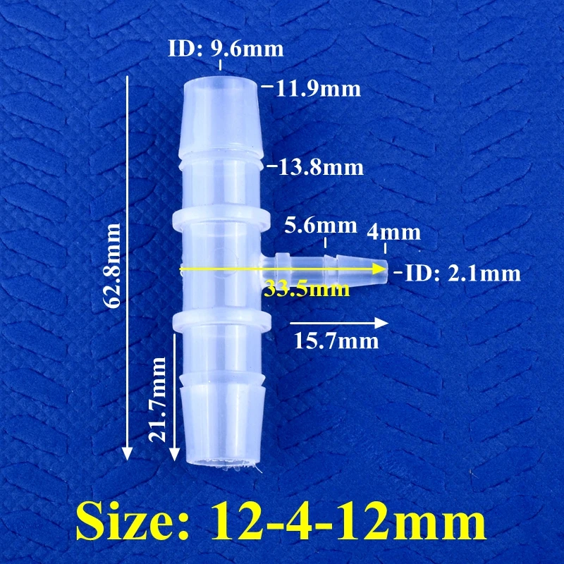 5~200pcs 12~20 To 4~16mm Reducing Tee Connector Food Grade PP Garden Irrigation Reducer Tee Aquarium Fish Tank Pagoda Hose Joint