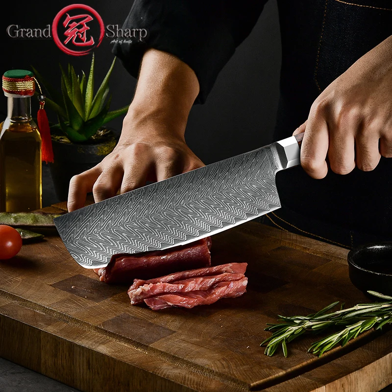 FINDKING AUS-10 Damascus Steel Chefs Knifes Ebony Handle Arrow Pattern  Professional 8 inch Gyuto Knives Best Kitchen Chef Knife - AliExpress