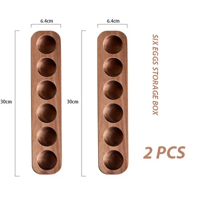 Кухонный Органайзер, ящик для хранения яиц, деревянный Небьющийся защитный лоток для яиц, аксессуары, посуда, контейнер для инструментов, домашний декор - Цвет: 2B