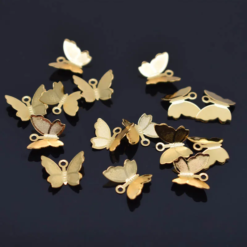 

10Pcs/Lot Metal Copper Butterfly Pendant Charms For Necklace Bracelet Earrings Butterfly Jewelry Making Findings Accessories