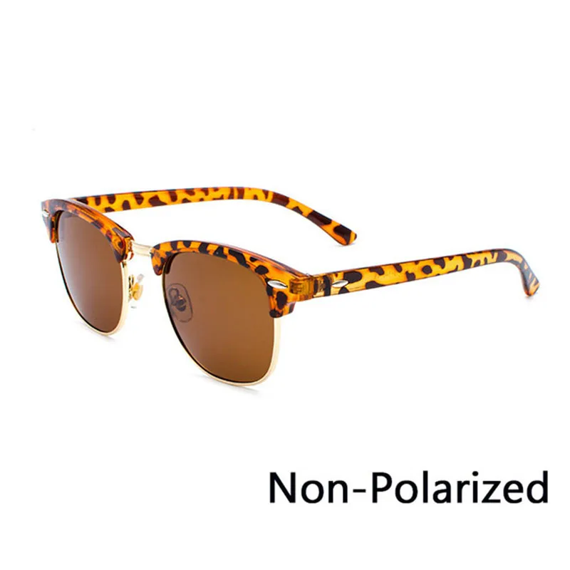 RBRARE, классические поляризационные солнцезащитные очки с полуметаллической оправой, мужские брендовые дизайнерские солнцезащитные очки с полуоправой, женские солнцезащитные очки, Lunette Soleil Homme - Цвет линз: LeopardBrown