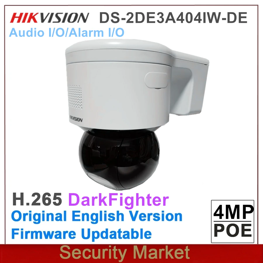 Hikvision DS-2DE3A404IW-DE mini PTZ 4MP, 4x zoom, tích hợp mic/loa, phù hợp bãi đỗ xe và hành lang