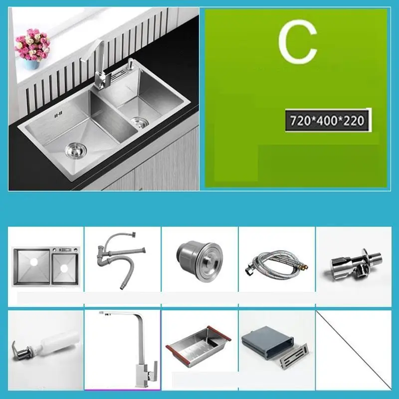 MODEL Q Смеситель для гурманов Umywalka Inox Evier Lavello Zlewozmywak Ze Stali Nierdzewnej Cuba Fregadero Lavabo Pia Cozinha кухонная раковина - Цвет: MODEL Q