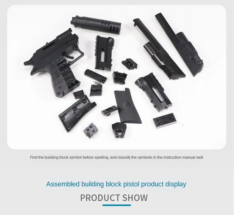 DIY Building Blocks Toy Gun Desert Eagle Assembly Toys Educational Toys Model Revolver Burlet Toy gun Airsoft Air Guns