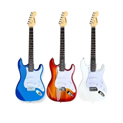 Ensemble de guitare électrique à corps solide, noir, micro, basse acoustique, Instruments de musique BE50DJ 