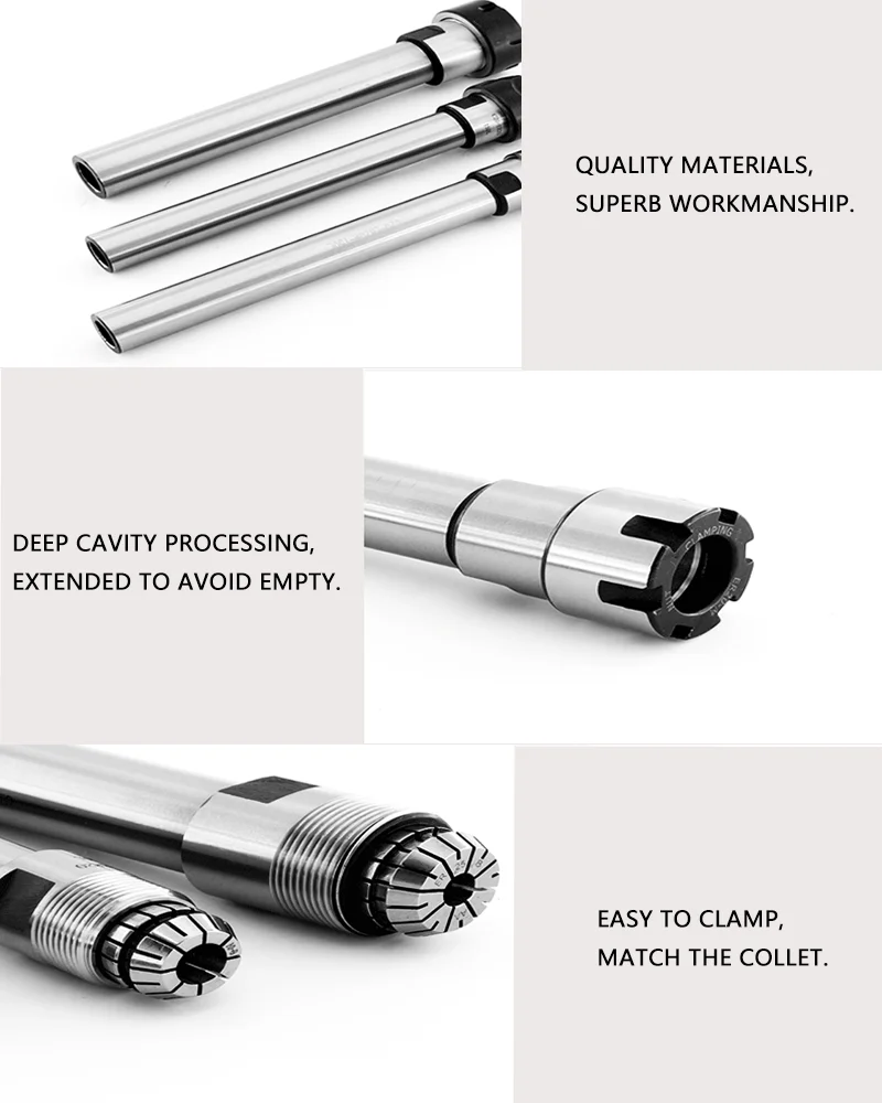 C16 ER ER11 ER16 ER20 расширенный держатель инструмента токарный станок с ЧПУ приспособление хвостовик гравировальный станок прямой хвостовик удлинитель высокая точность