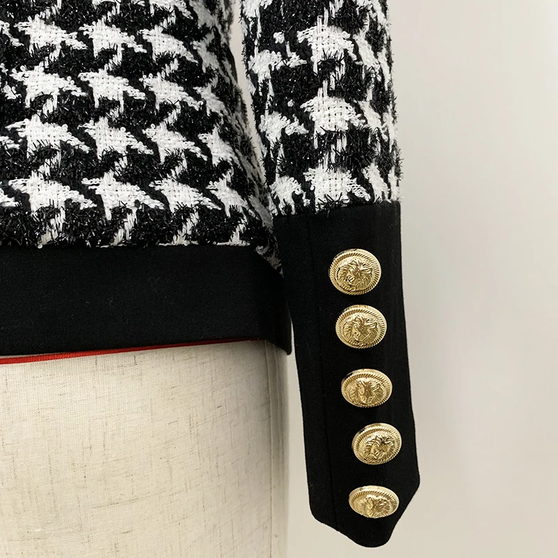 Высокое качество Новая мода подиум Дизайнерская куртка Женская открытая стежка Хаундстут Куртка Верхняя одежда