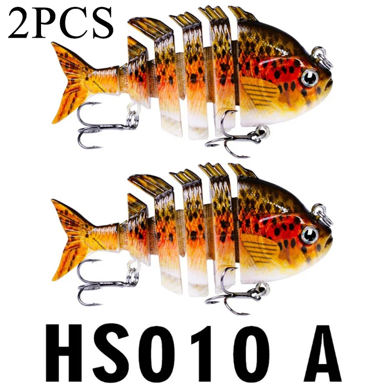 2шт 6-Jointed искусственные Соблазнительные футболки 3D Swimbait имитация блесна привлекают внимание рыбы