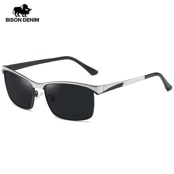 

BISON DENIM Classic Polarized Sunglasses for Men Alloy Frame UV400 TAC Lens Driving Eyewear Accessories Men Sun Glasses 559