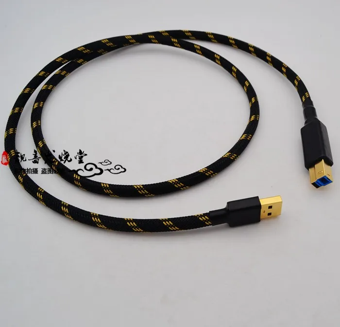 OCC Single Crystal Copper Silver Plated USB 3.0 Type A Male To Type B Male USB3.0 A-B Pchifi Siginal DecoderCable