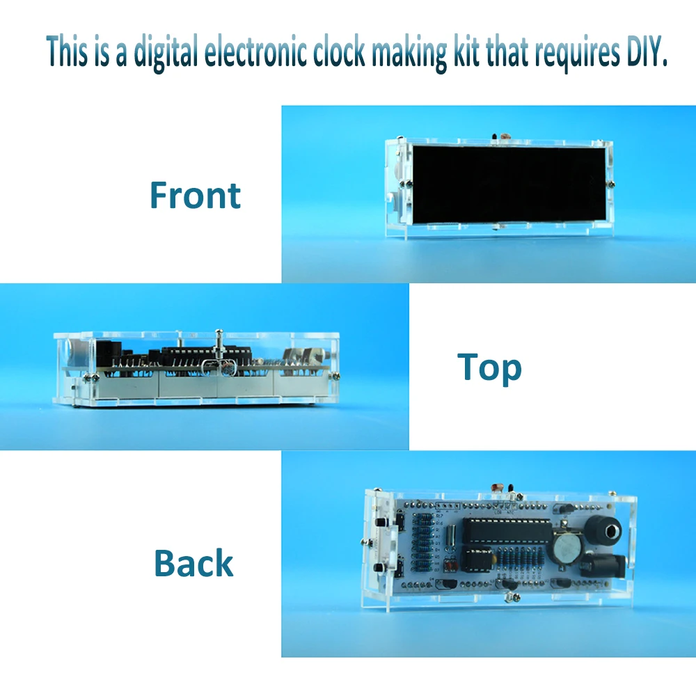 51 микрокомпьютер с одним чипом светодиодный светильник с цифровым дисплеем электронные часы Набор для изготовления DIY аксессуары