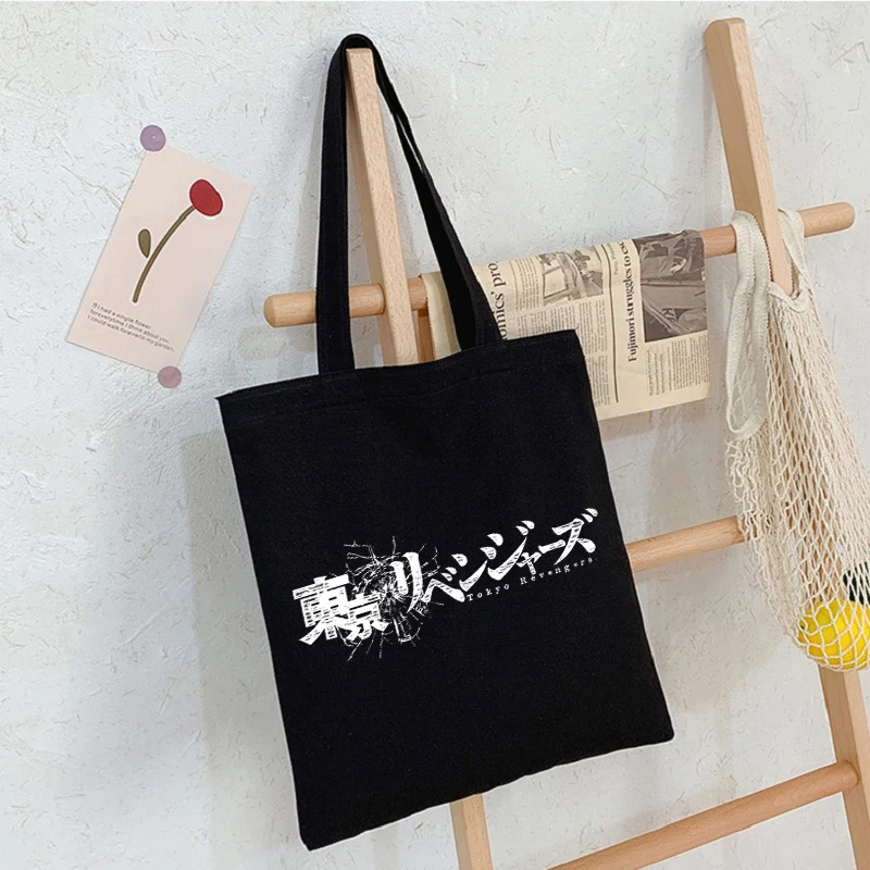 Women Bag Tokyo Revengers Anime Harajuku Shopper Bags Japanese Large Capacity Vintage Shoulder Bag Cartoon Y2k Women Canvas bag 