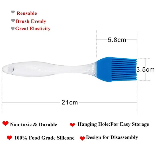 1Dc Szilikon Spatula Barbeque Kefe Leszerelhető Tészta Bbq Sütőszerszámolaj Olajszülött Kefék Otthoni Konyhai Eszközök - Image 6