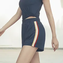 Плотные спортивные женские быстросохнущие шорты для спортзала, женские спортивные штаны с высокой талией, эластичные тонкие женские спортивные короткие штаны Y26K6766