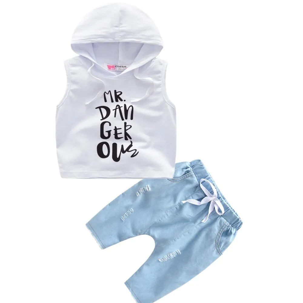 Одежда для маленьких мальчиков 2020 летняя модная одежда белый топ без рукавов с