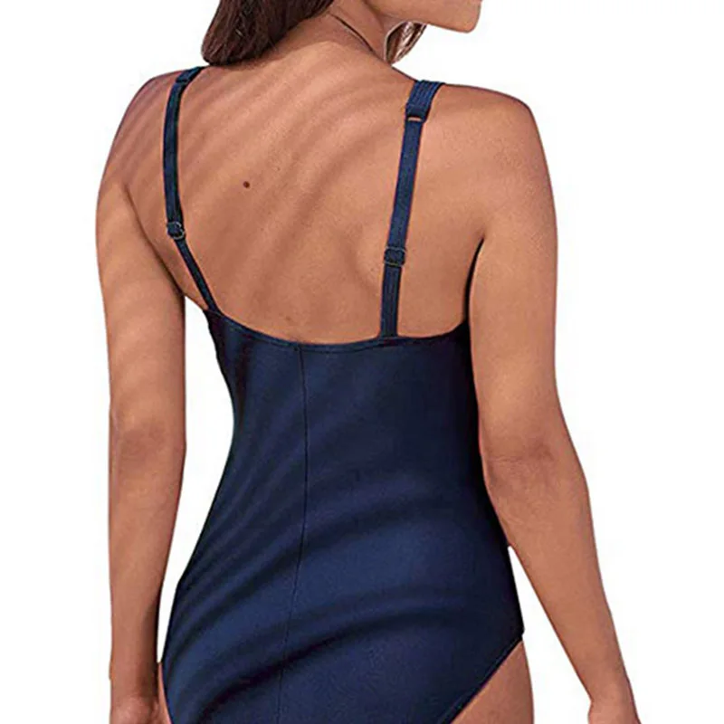 Sexy Plus Size Swimwear Women One Piece Swimsuit Black Retro Swimming Wear for Bathing Suits monokini maillot de bain femme